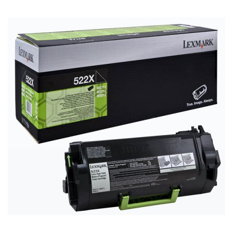 Lexmark 52D2X00 Black  Laser Toner  522X