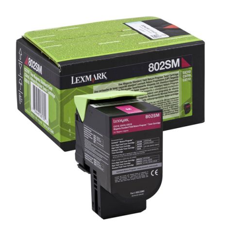 Lexmark 80C2SM0 Magenta Laser Toner  802SM
