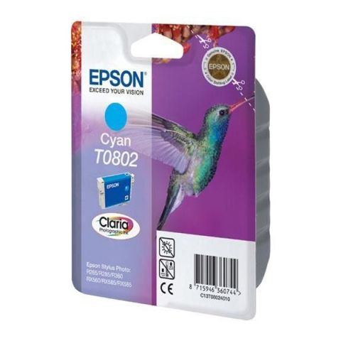 Epson C13T08024011 Cyan Inkjet Cartridge  T0802 