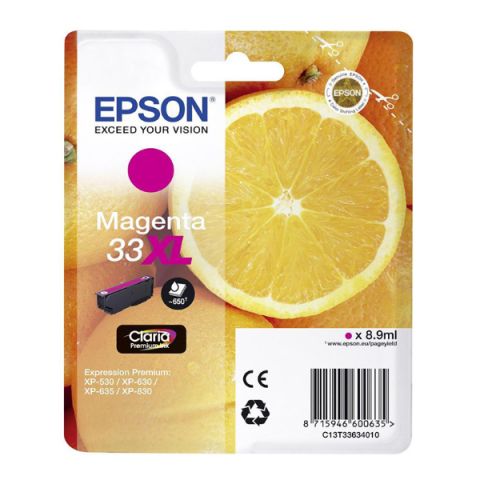 Epson C13T33634012 Magenta Inkjet Cartridge  T3363XL
