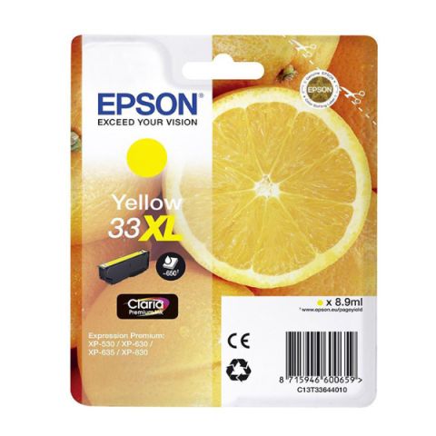 Epson C13T33644012 Yellow Inkjet Cartridge  T3364XL 