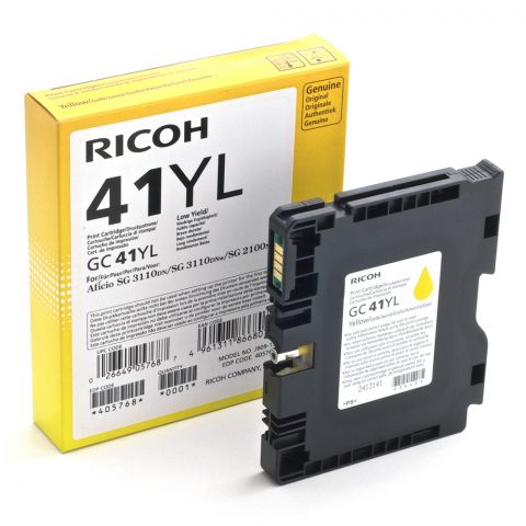 RICOH GC 41YL GEL INK YELLOW 600p (GC-41YL)  (405768) (RICGC41YL)
