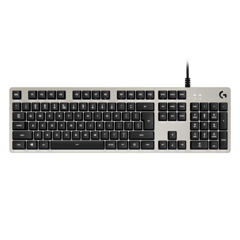 Logitech G413 Silver White Gaming Keyboard EN-US (920-008476) (LOGG413SIL)
