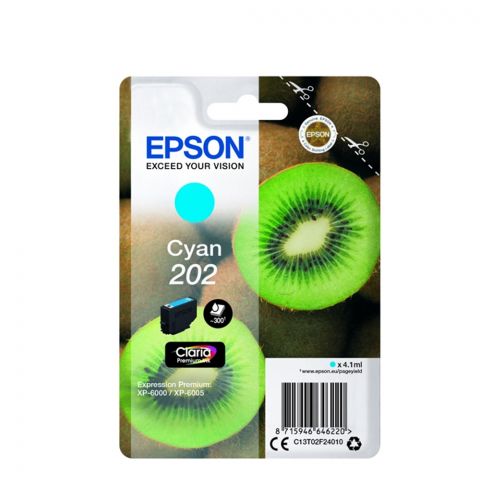 Epson Μελάνι Inkjet 202 Cyan (C13T02F24010) (EPST02F240)