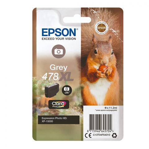 Epson Μελάνι Inkjet 478XL Grey (C13T04F64010) (EPST04F640)