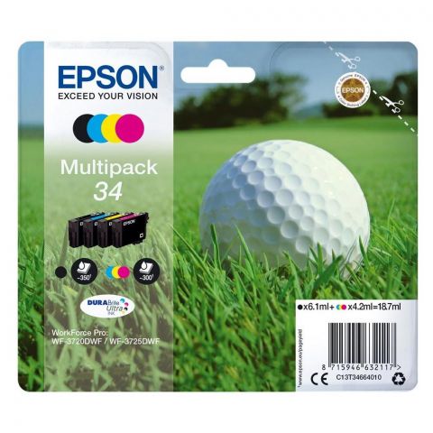 Epson Μελάνι Inkjet No.34 Multipack (C13T34664010) (EPST346640)