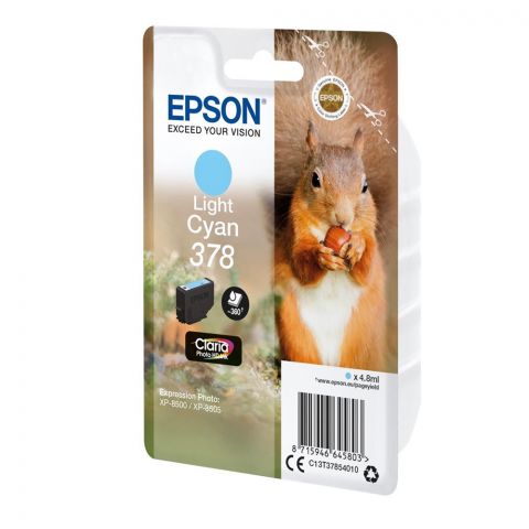 Epson Μελάνι Inkjet 378 Light Cyan (C13T37854010) (EPST378540)