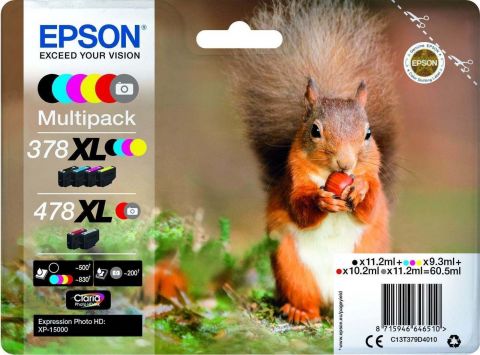 Epson Μελάνι Inkjet 378XL+478XL Multipack (C13T379D4010) (EPST379D40)