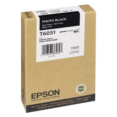 Epson Μελάνι Inkjet T6051 Photo Black (C13T605100) (EPST605100)