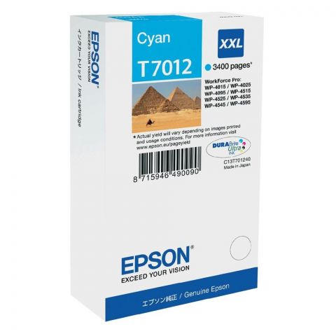 Epson Μελάνι Inkjet T7012 XXL Cyan (T701240) (EPST701240)