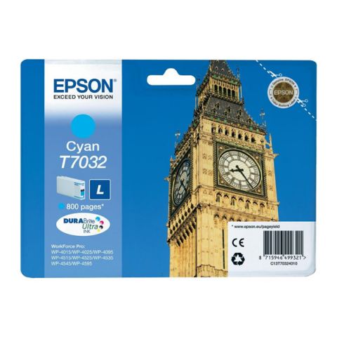 Epson Μελάνι Inkjet T7032 Cyan (C13T70324010) (EPST703240)