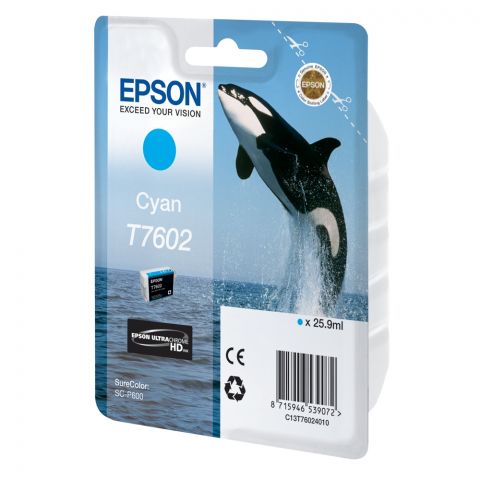 Epson Μελάνι Inkjet T7602 Cyan (C13T76024010) (EPST760240)