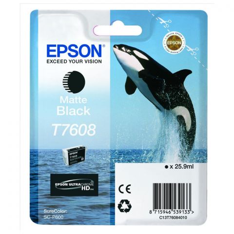 Epson Μελάνι Inkjet T7608 Matte Black (EPST760840)