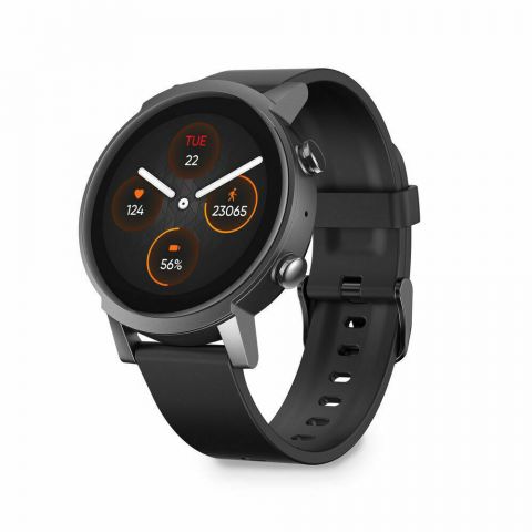 Mobvoi Ticwatch E3 44mm Αδιάβροχο Smartwatch με Παλμογράφο (Panther Black)