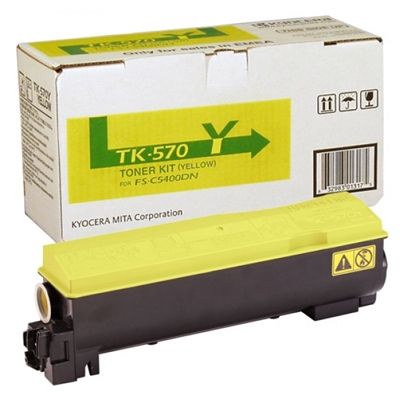 KYOCERA FS C5400DN YELLOW TONER (12k) (TK-570Y) (KYOTK570Y)