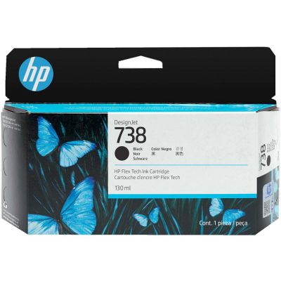HP Μελάνι Inkjet No.738 130-ML Black DesignJet (498N4A) (HP498N4A)