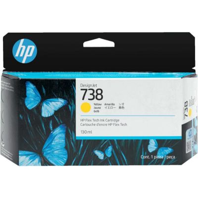 HP Μελάνι Inkjet No.738 130-ML Yellow DesignJet (498N7A) (HP498N7A)