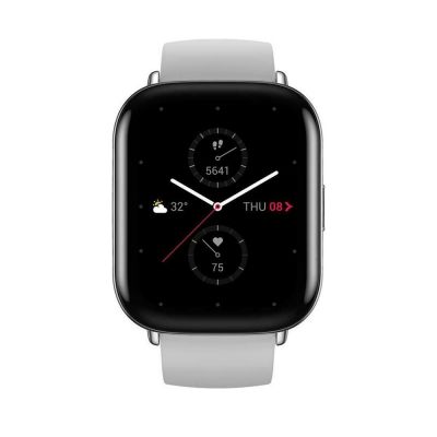 Amazfit Zepp E Square Stainless Steel Αδιάβροχο Smartwatch με Παλμογράφο (Pebble Grey) (XIAA1958PGREY)