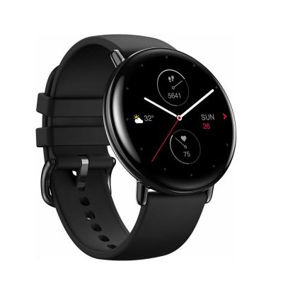 Amazfit Zepp E Circle Stainless Steel Αδιάβροχο Smartwatch με Παλμογράφο (Onyx Black) (W1936OV1N)