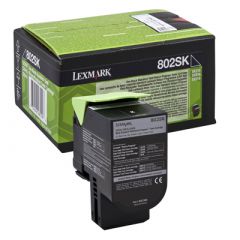 Lexmark 80C2SK0 Black  Laser Toner  802SK